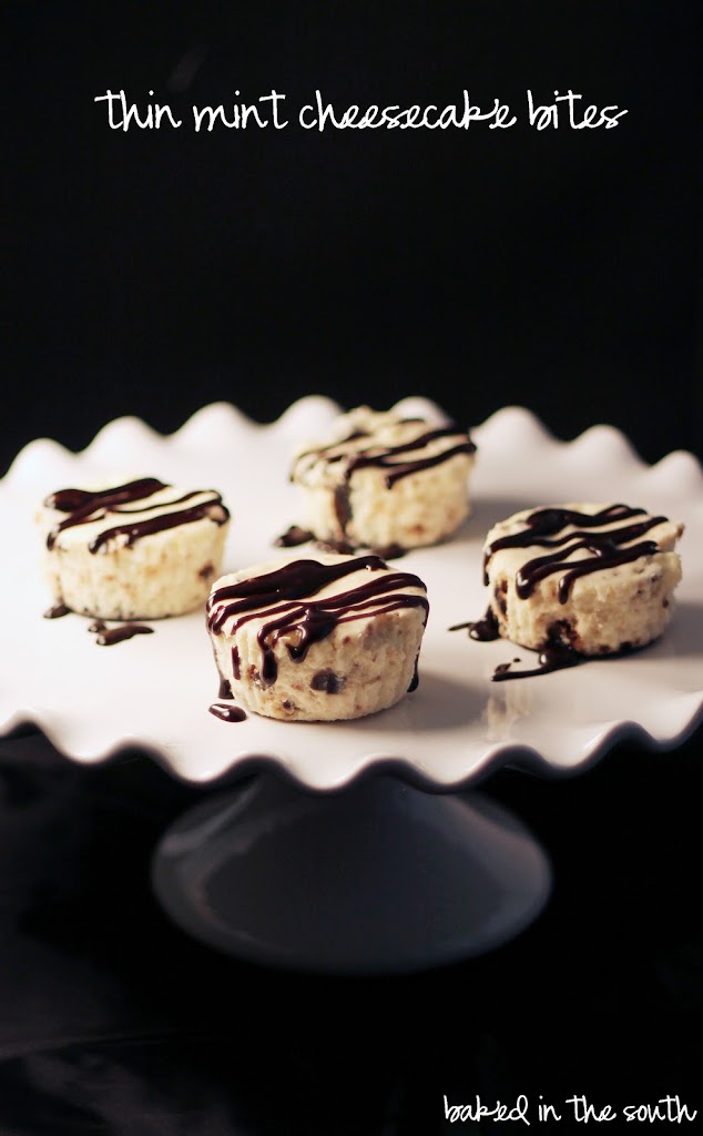 Thin Mint Cheesecake Bites