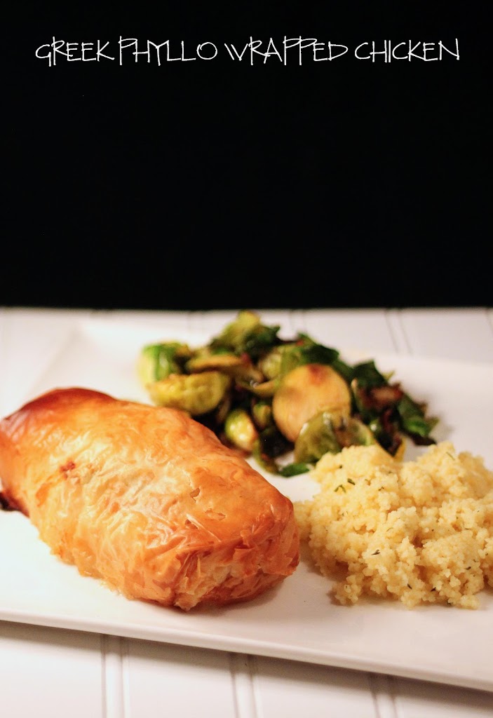 Greek Phyllo Wrapped Chicken with Spinach & Goat Cheese